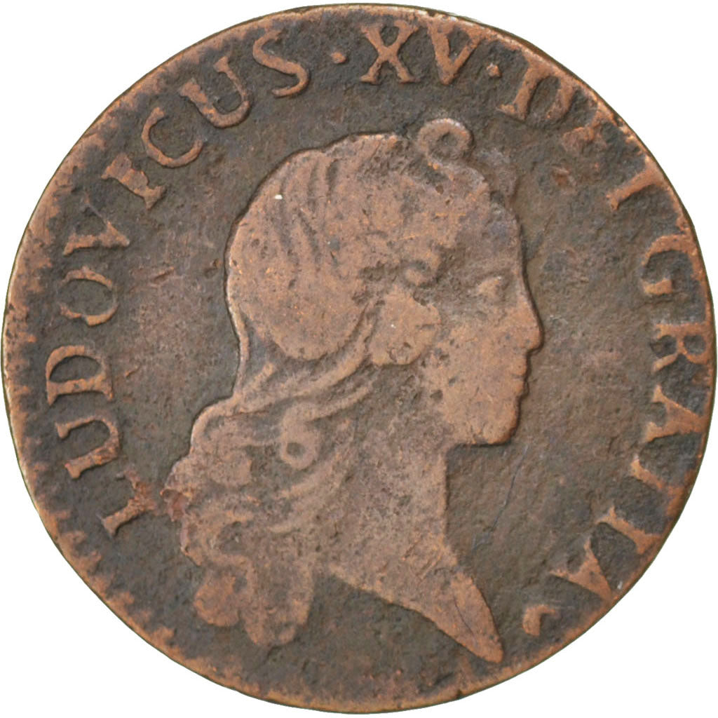 FRANCE, Liard, 1720, Strasbourg, KM #450.3, VF(30-35), Copper, Gadoury #270,...