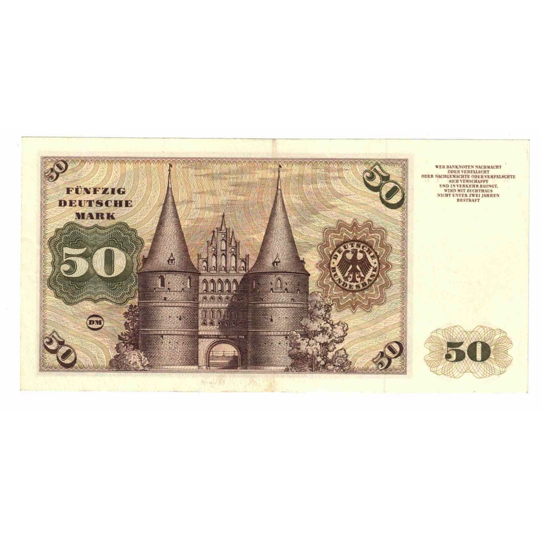 Banknote, GERMANY - FEDERAL REPUBLIC, 50 Deutsche Mark, 1960, 1960-01-02