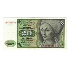 Banknote, GERMANY - FEDERAL REPUBLIC, 20 Deutsche Mark, 1960, 1960-01-02