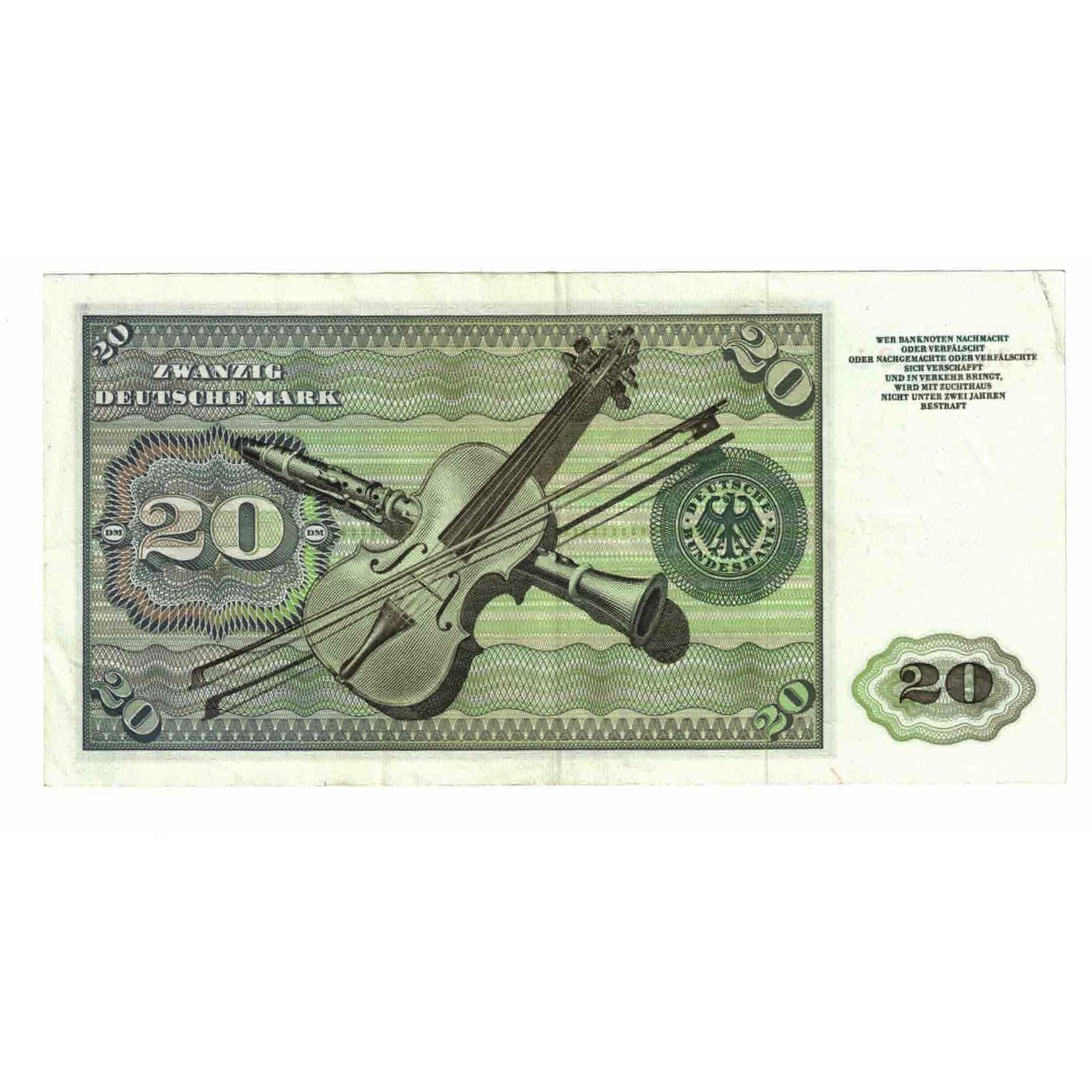 Banknote, GERMANY - FEDERAL REPUBLIC, 20 Deutsche Mark, 1960, 1960-01-02