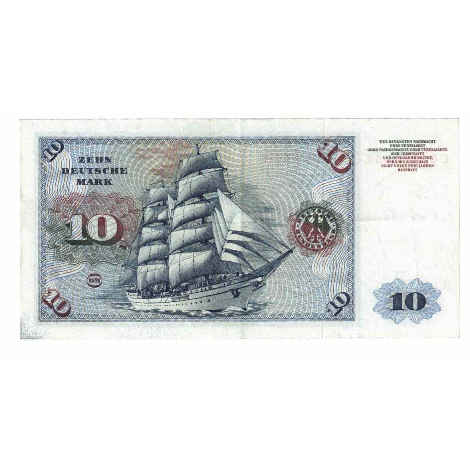 Banknote, GERMANY - FEDERAL REPUBLIC, 10 Deutsche Mark, 1960, 1960-01-02
