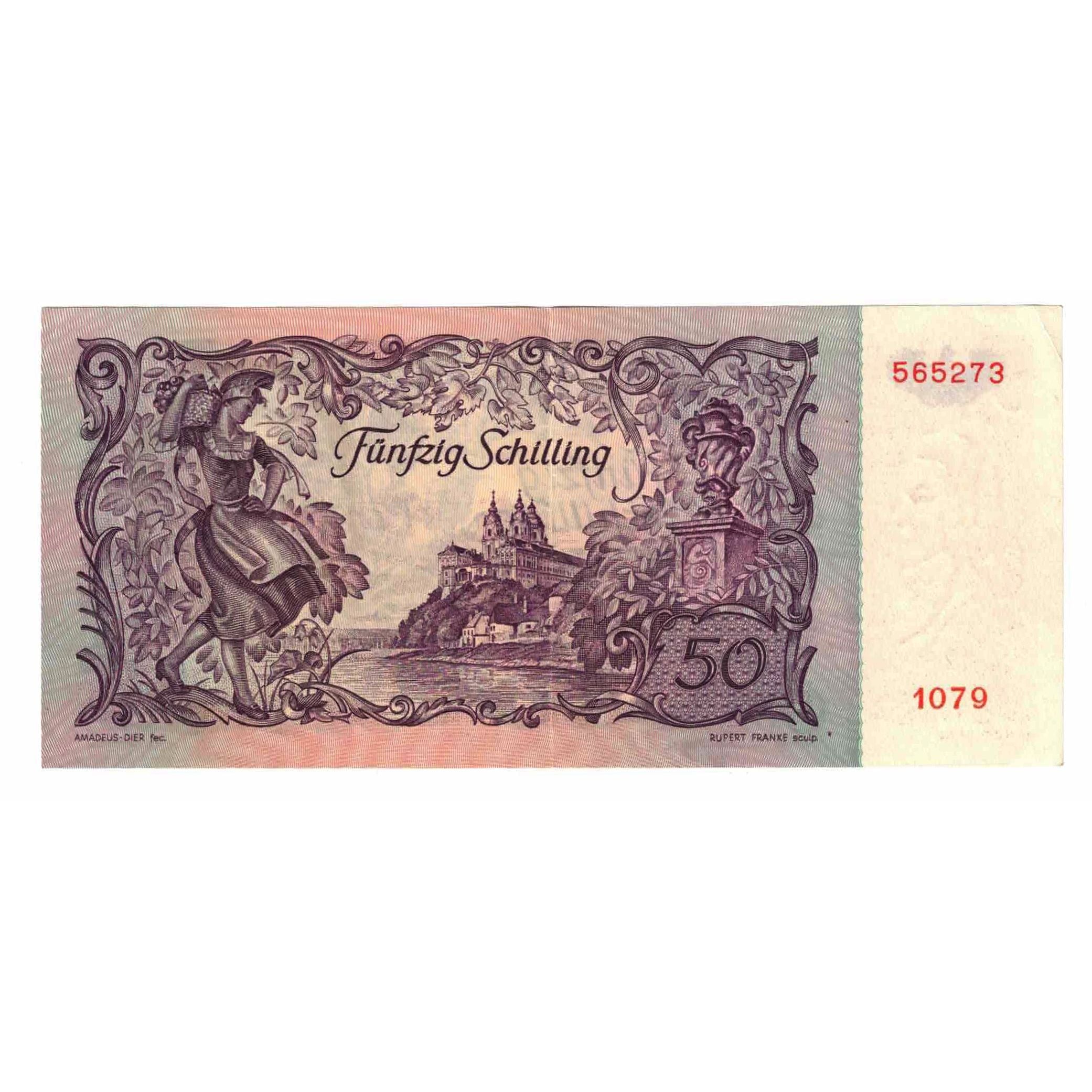 Banknote, Austria, 50 Schilling, 1951, 1951-01-02, KM:130, AU(50-53)
