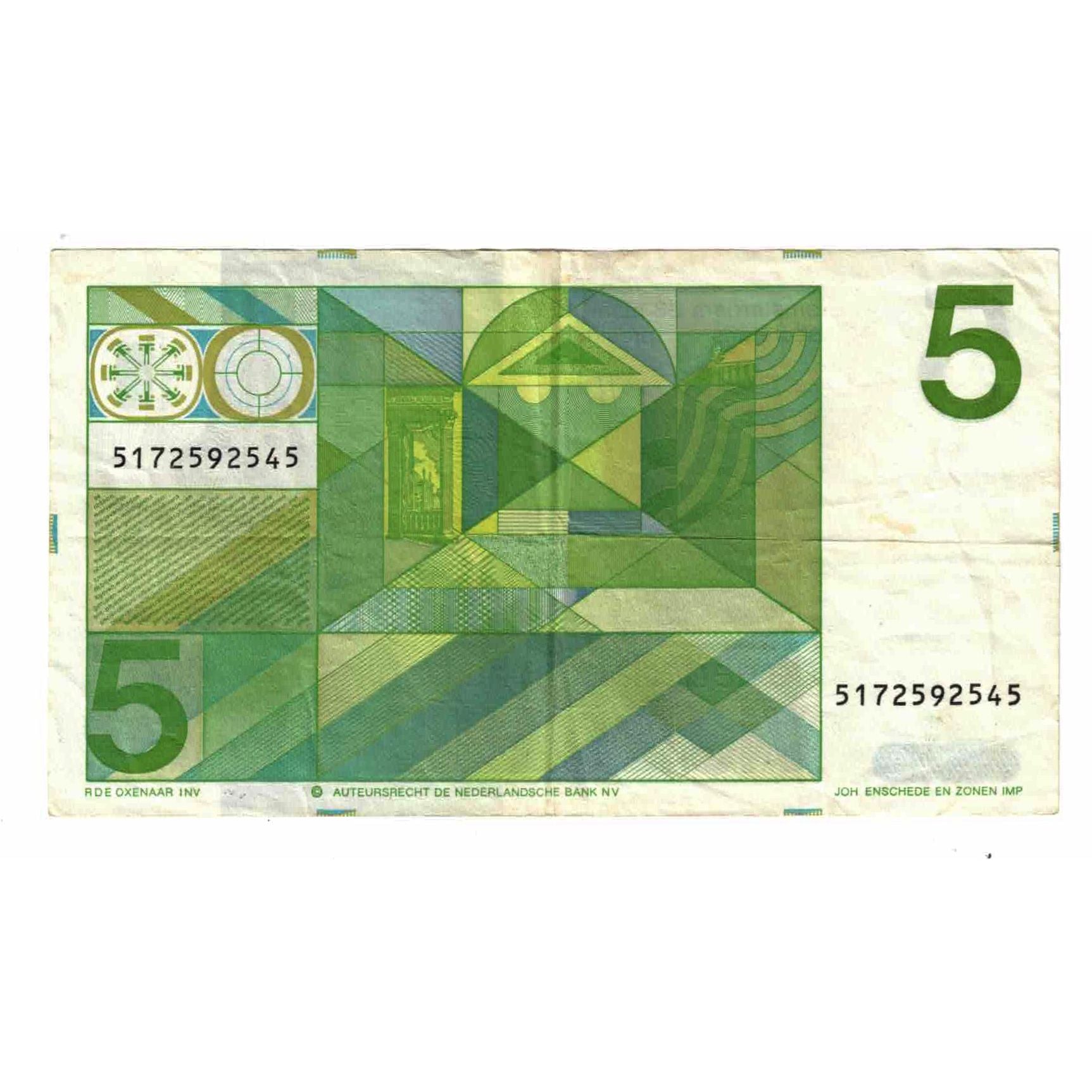 Banknote, Netherlands, 5 Gulden, 1973, 1973-03-28, KM:95a, EF(40-45)