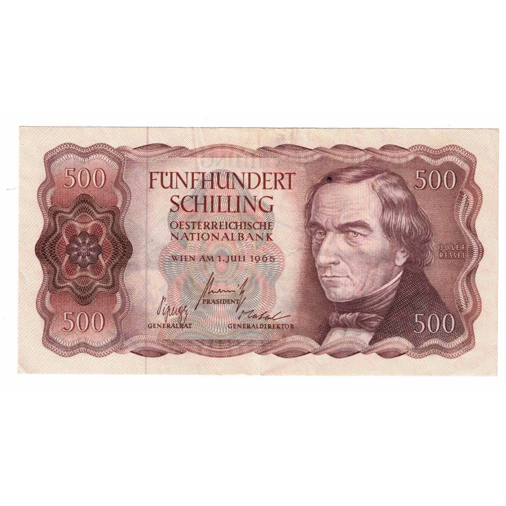Billete, 500 Schilling, 1965, Austria, 1965-07-01, KM:139a, EBC