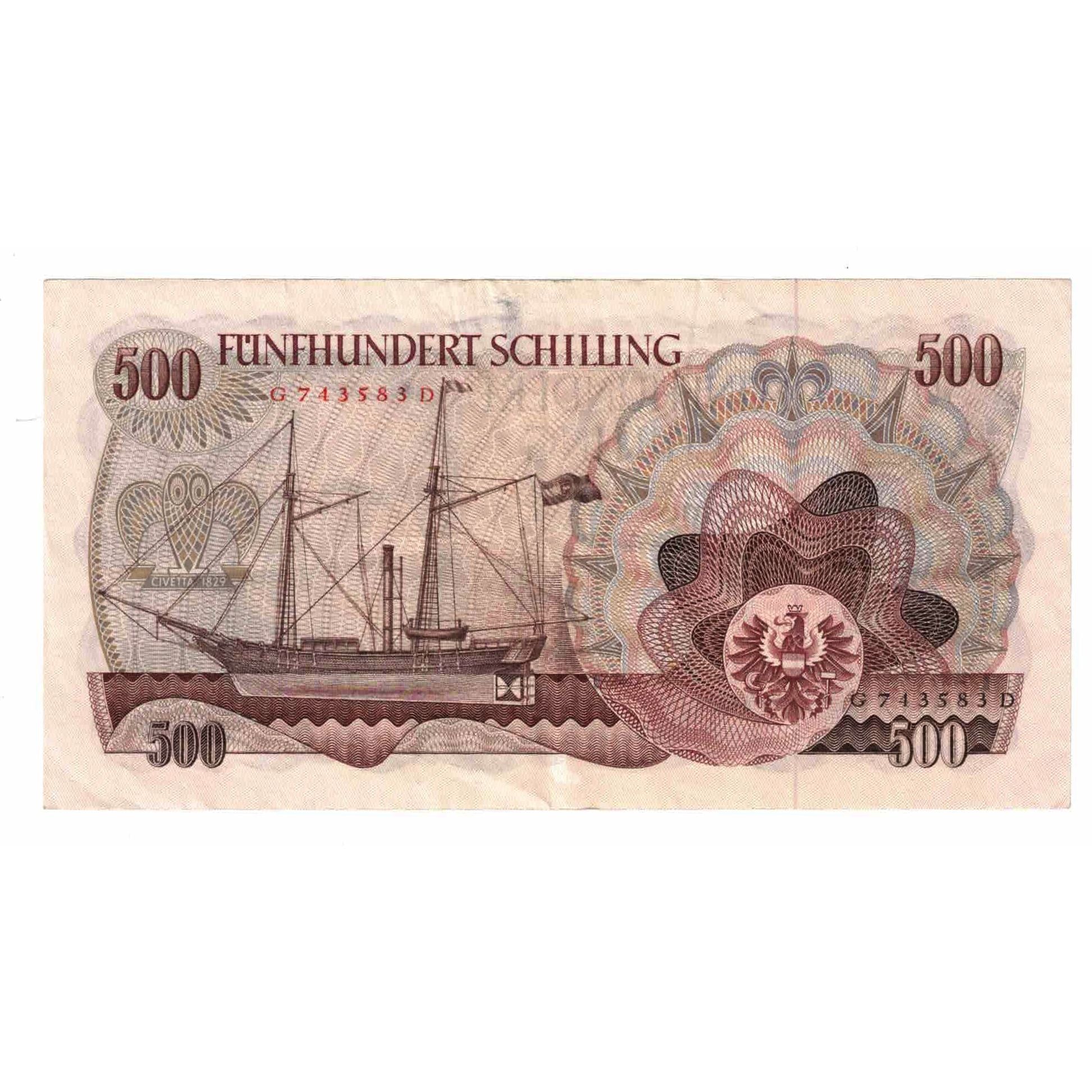 Billete, 500 Schilling, 1965, Austria, 1965-07-01, KM:139a, EBC