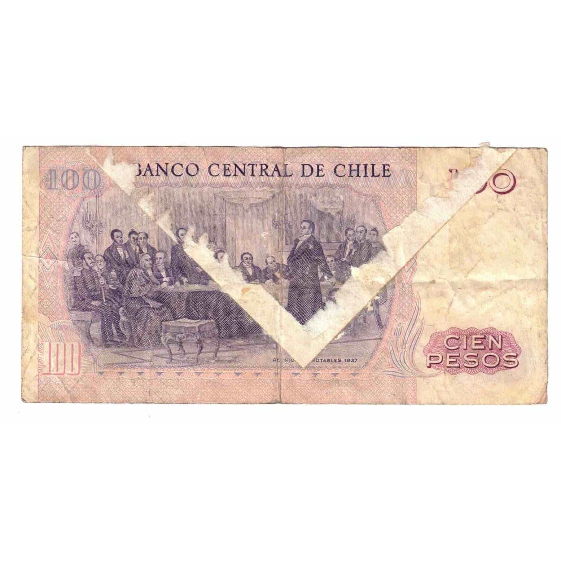 Billete, 100 Pesos, 1981, Chile, KM:152b, BC