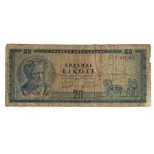 Banknote, Greece, 20 Drachmai, 1955, 1955-03-01, KM:190a, AG(1-3)