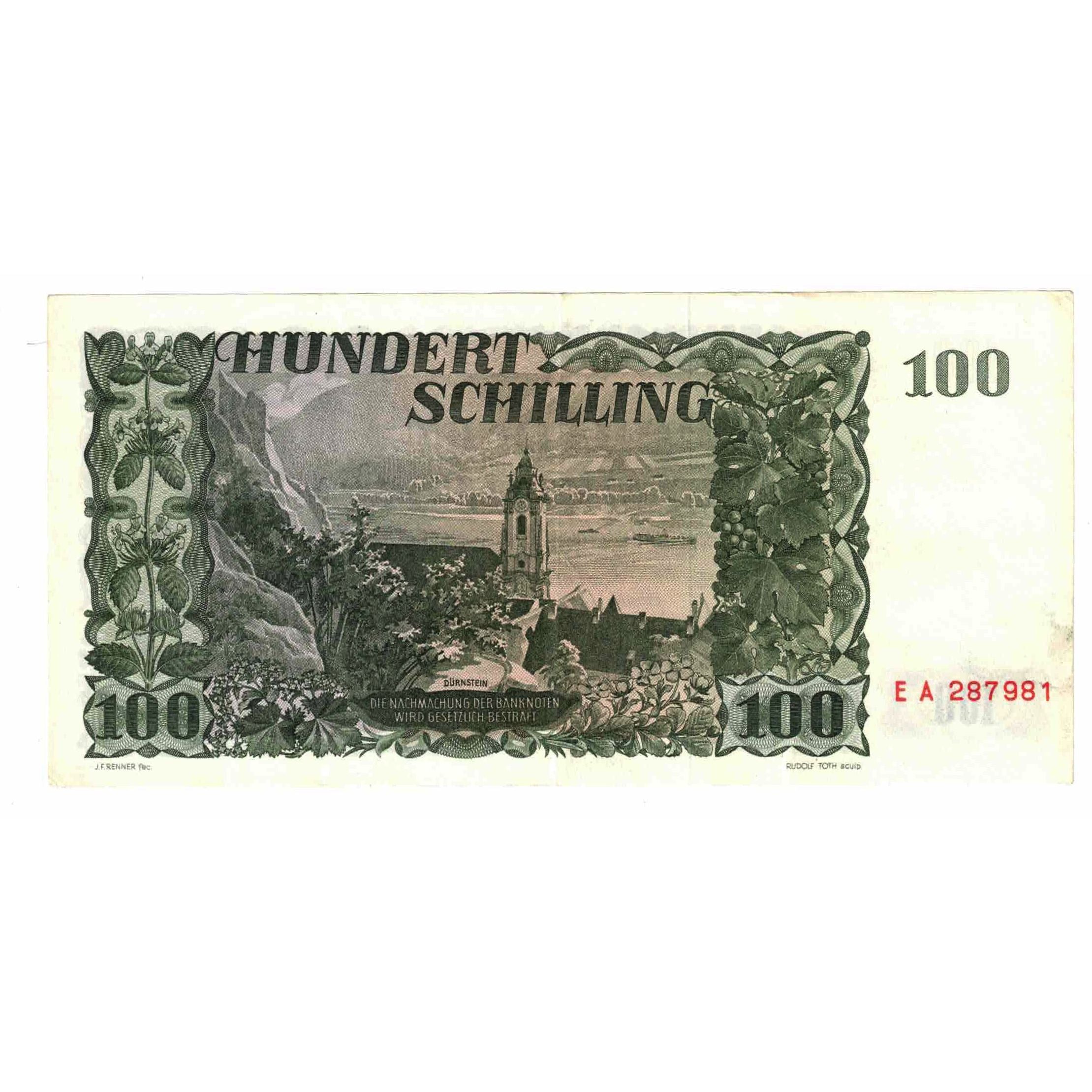 Banknote, Austria, 100 Schilling, 1954, 1954-01-02, KM:133a, AU(50-53)