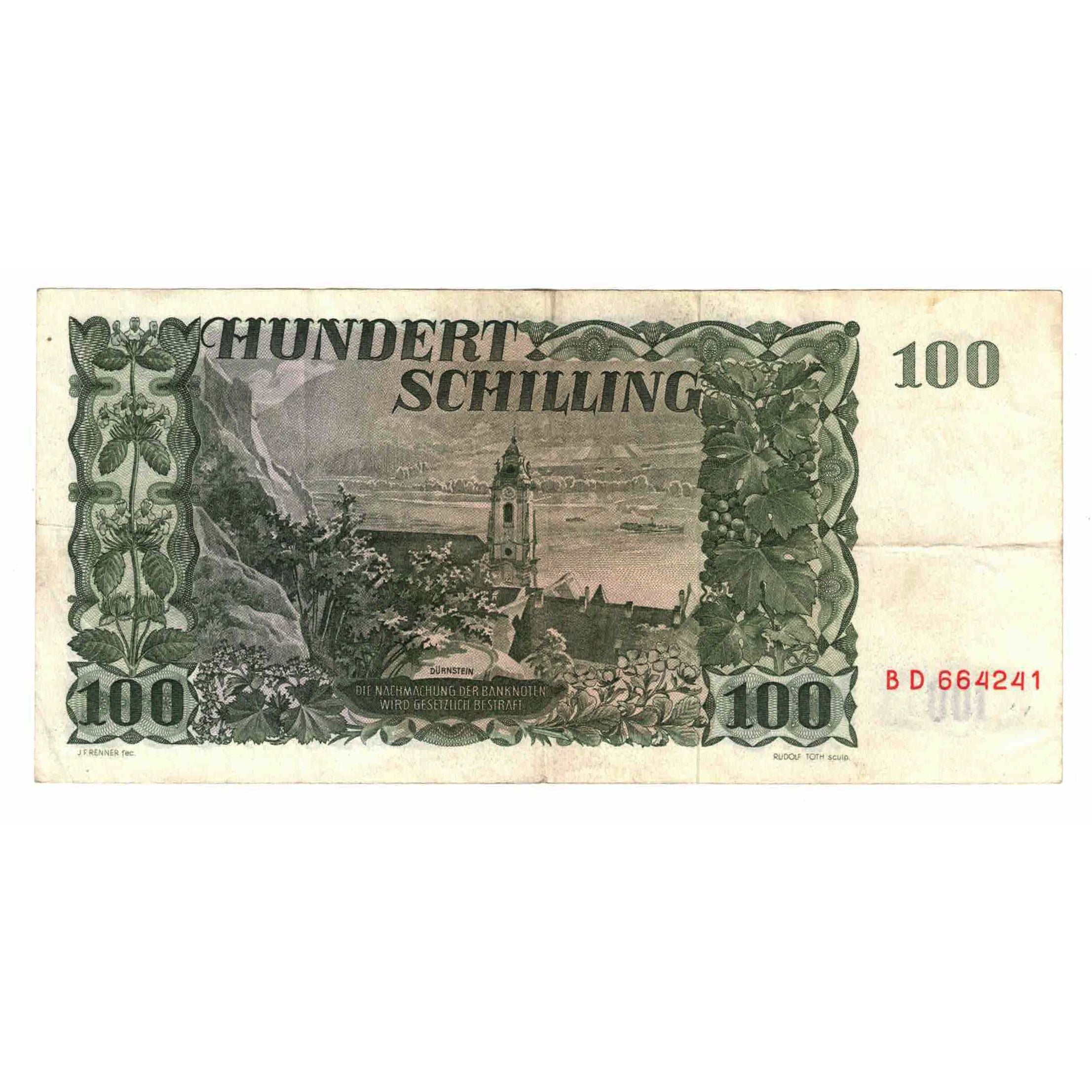 Banconote, Austria, 100 Schilling, 1954, 1954-01-02, KM:133a, BB