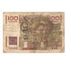 França, 100 Francs, Jeune Paysan, 1952, X.496, VF(20-25), Fayette:28Bis/1
