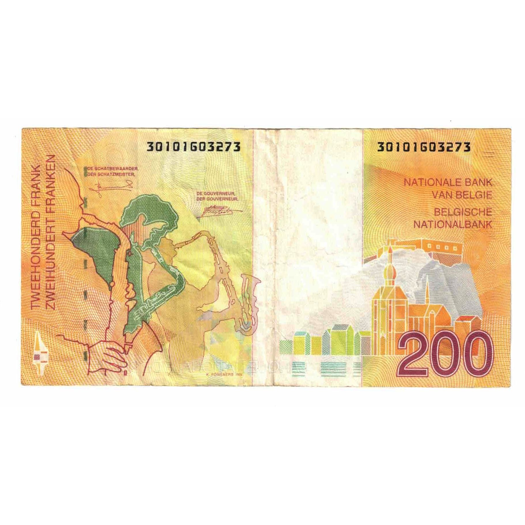 Banknote, Belgium, 200 Francs, Undated (1995), KM:148, VF(30-35)