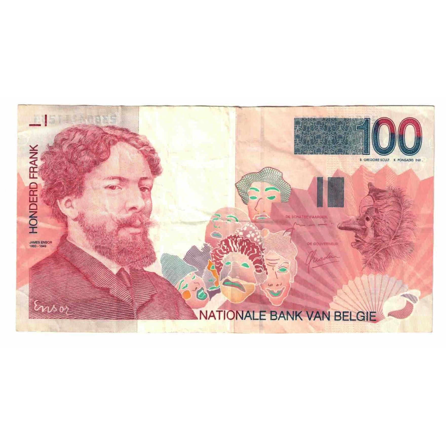 Banknote, Belgium, 100 Francs, Undated (1995-2001), KM:147, VF(30-35)