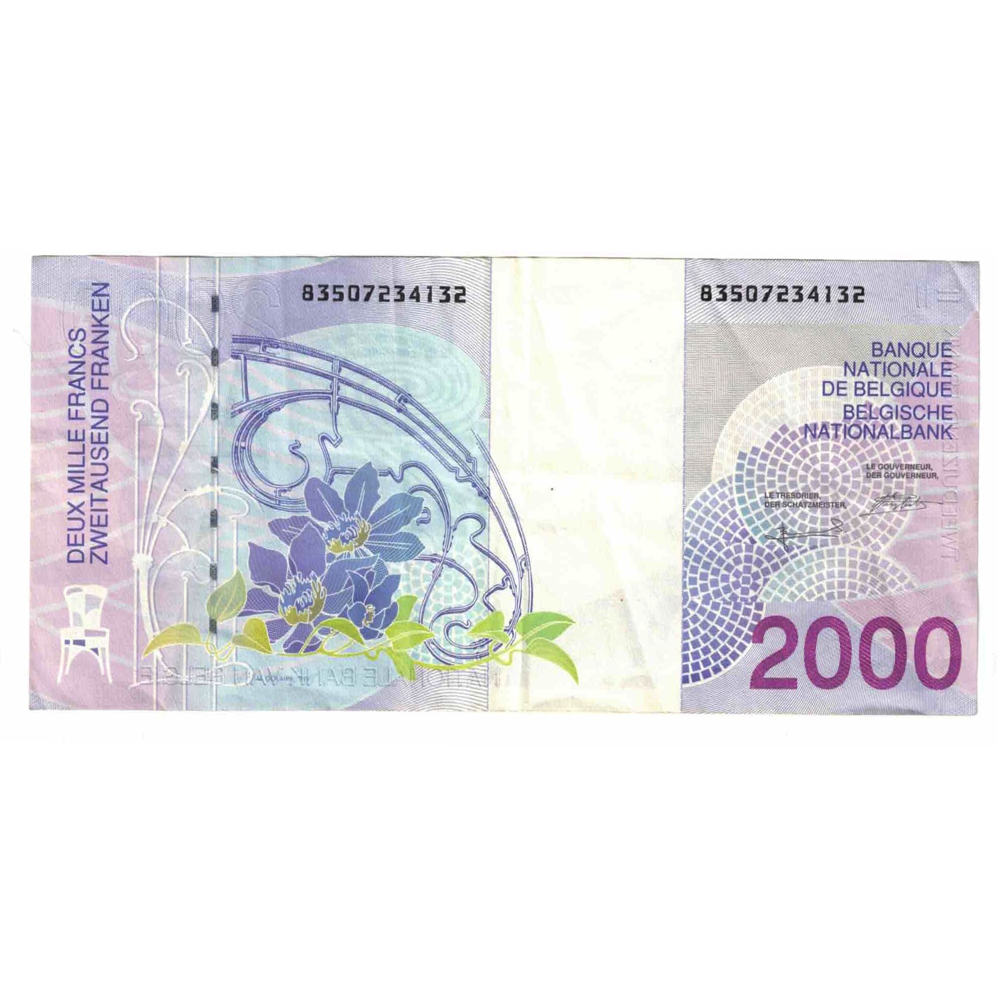 Banconote, Belgio, 2000 Francs, 1994-2001, KM:151, BB