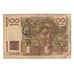 France, 100 Francs, Jeune Paysan, 1954, J.594, B, Fayette:28bis.3, KM:128e