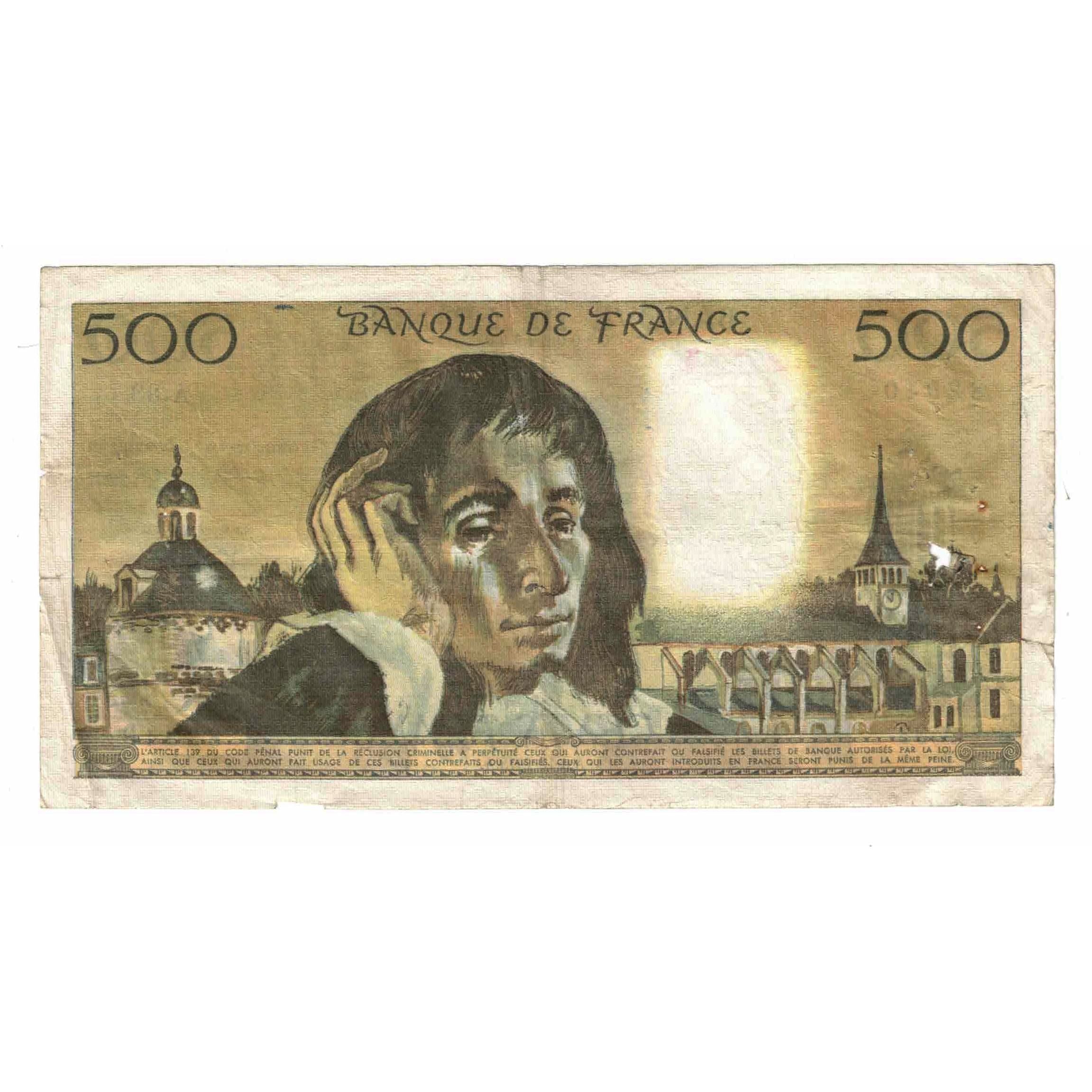 Francia, 500 Francs, Pascal, 1973, A.33, B, Fayette:71.10, KM:156b