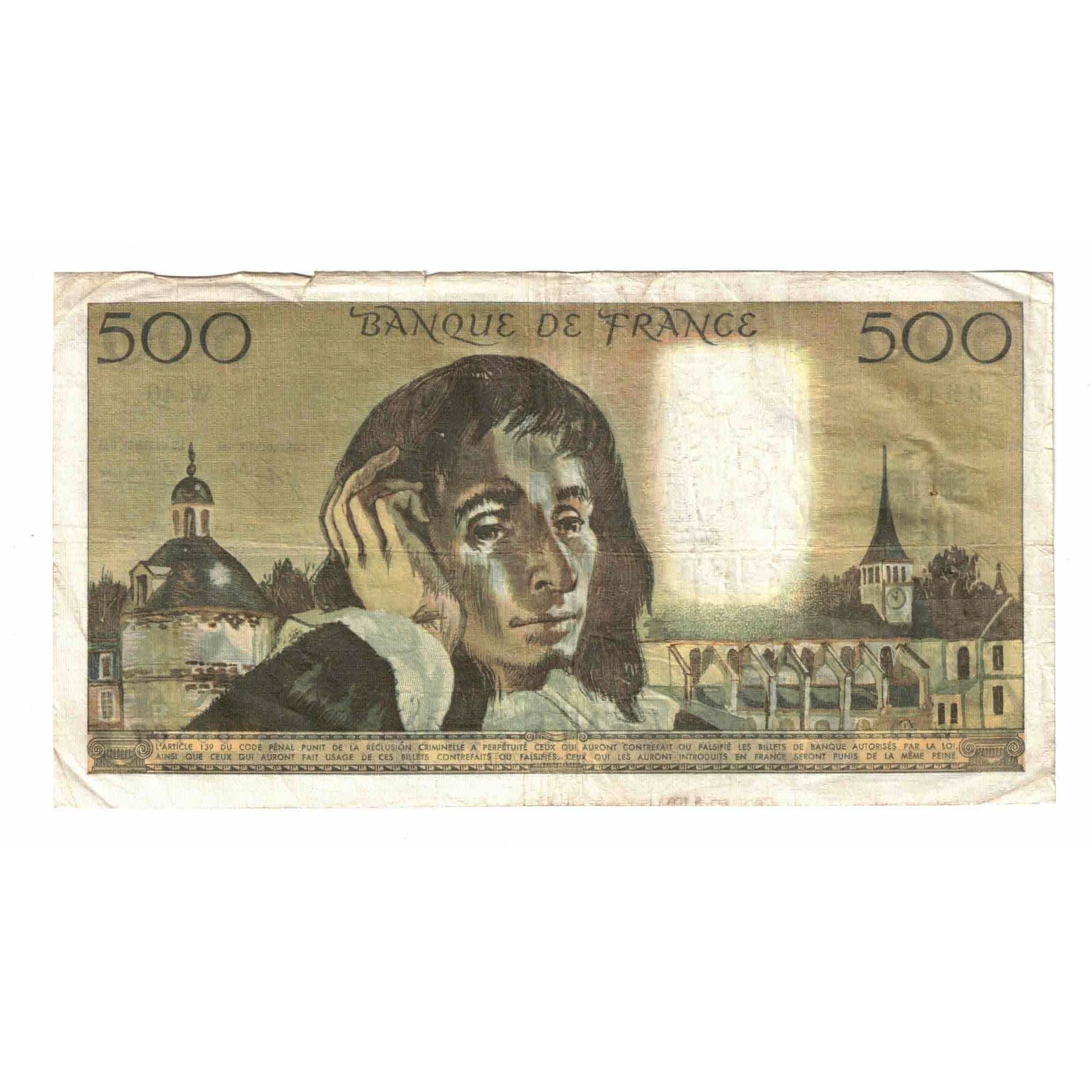 Frankreich, 500 Francs, Pascal, 1973, W.40, S, Fayette:71.10, KM:156b