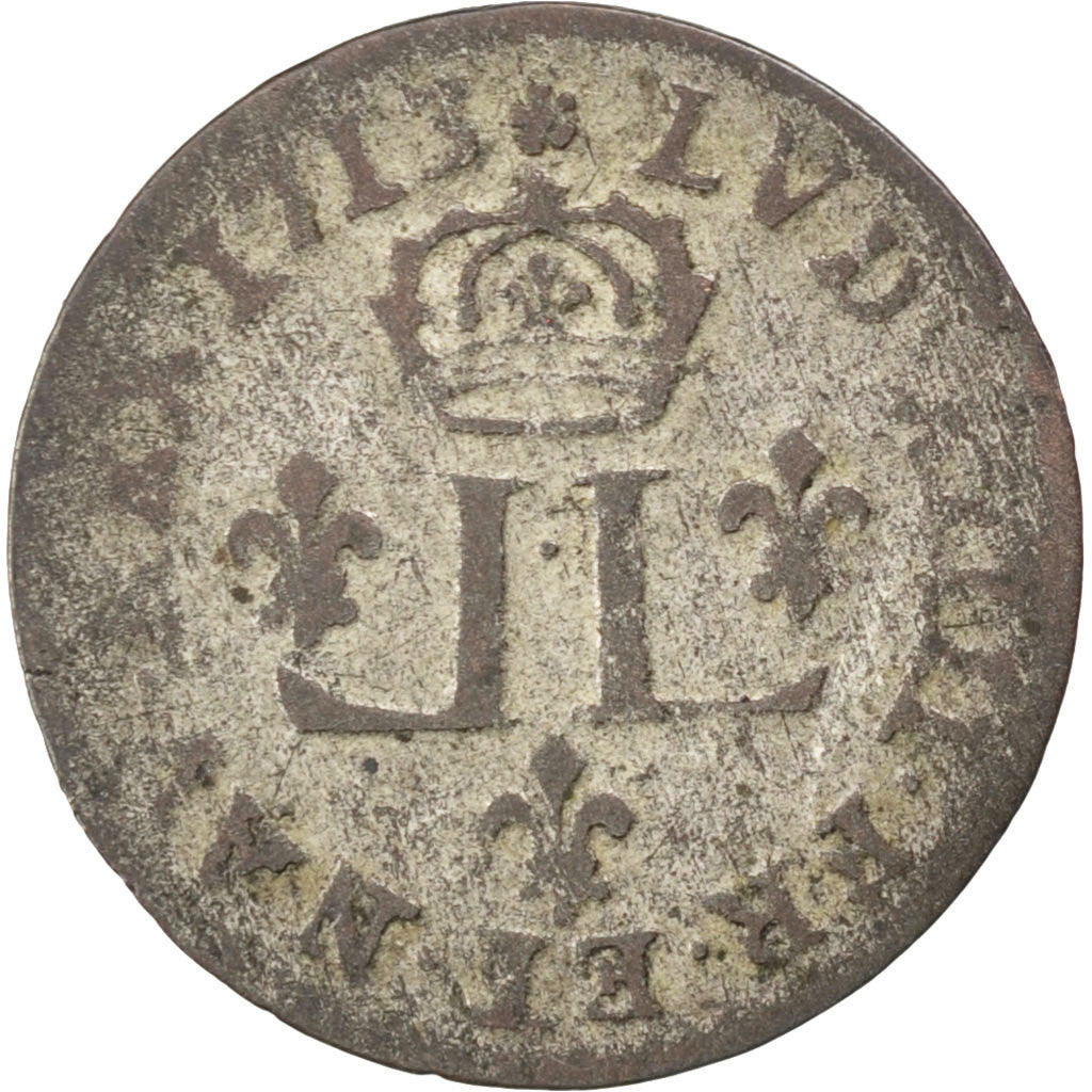 Coin, France, Louis XIV, XV Deniers (pièce de), 15 Deniers, 1713, Metz