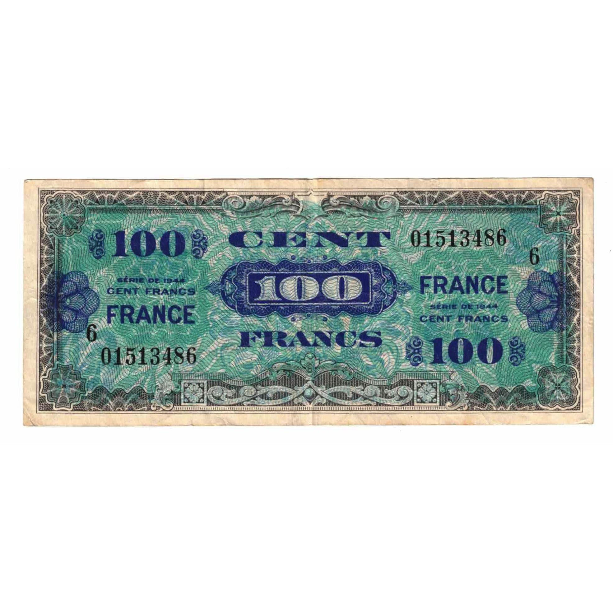 France, 100 Francs, 1945 Verso France, 1945, SERIE DE 1944, TB+