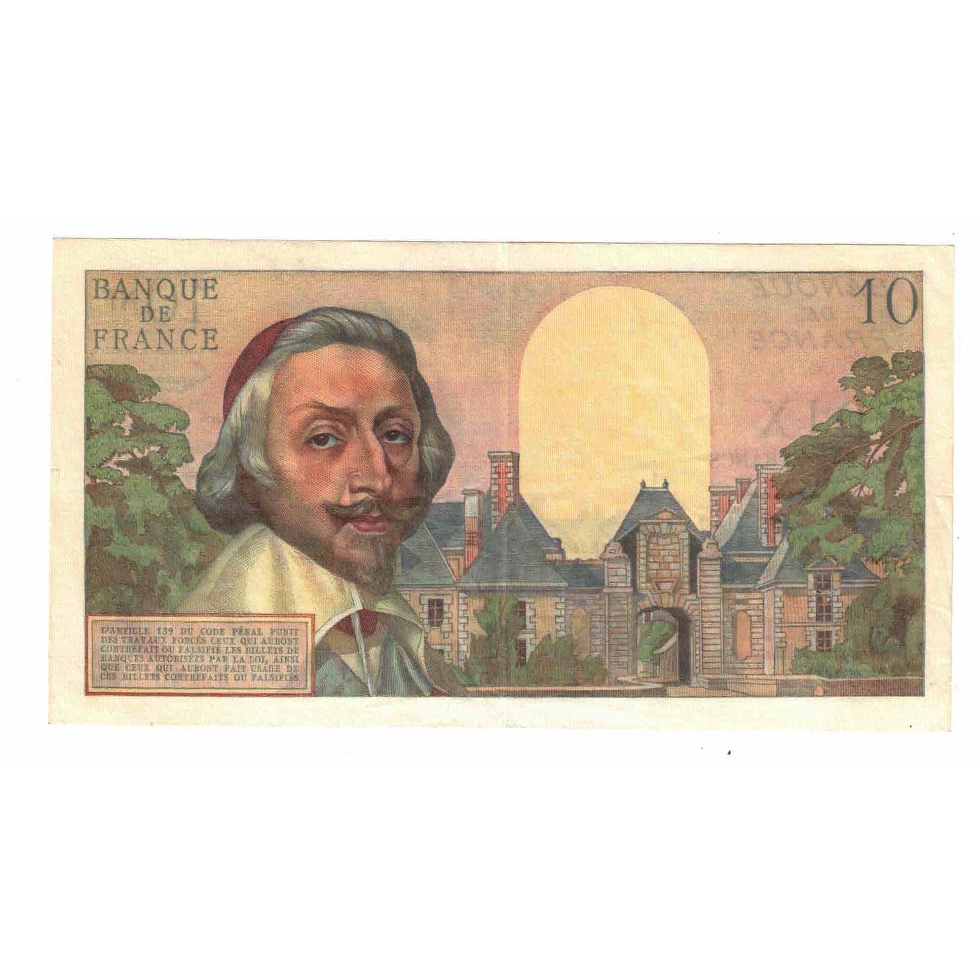 Francia, 10 Nouveaux Francs, Richelieu, 1960, J.140, MBC+, Fayette:57.12