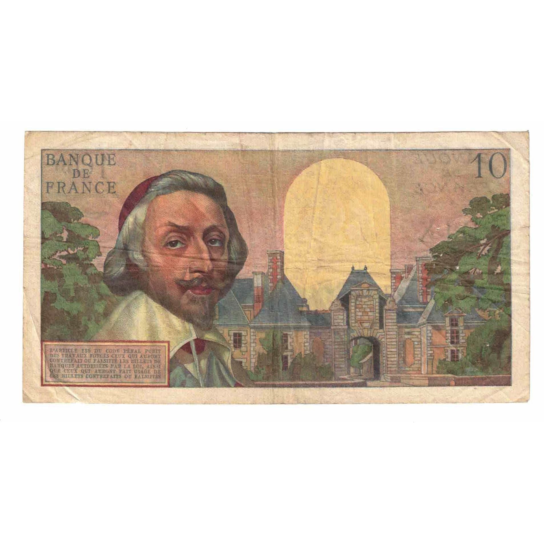 Francia, 10 Nouveaux Francs, Richelieu, 1960, S.63, MB, Fayette:57.06, KM:142a