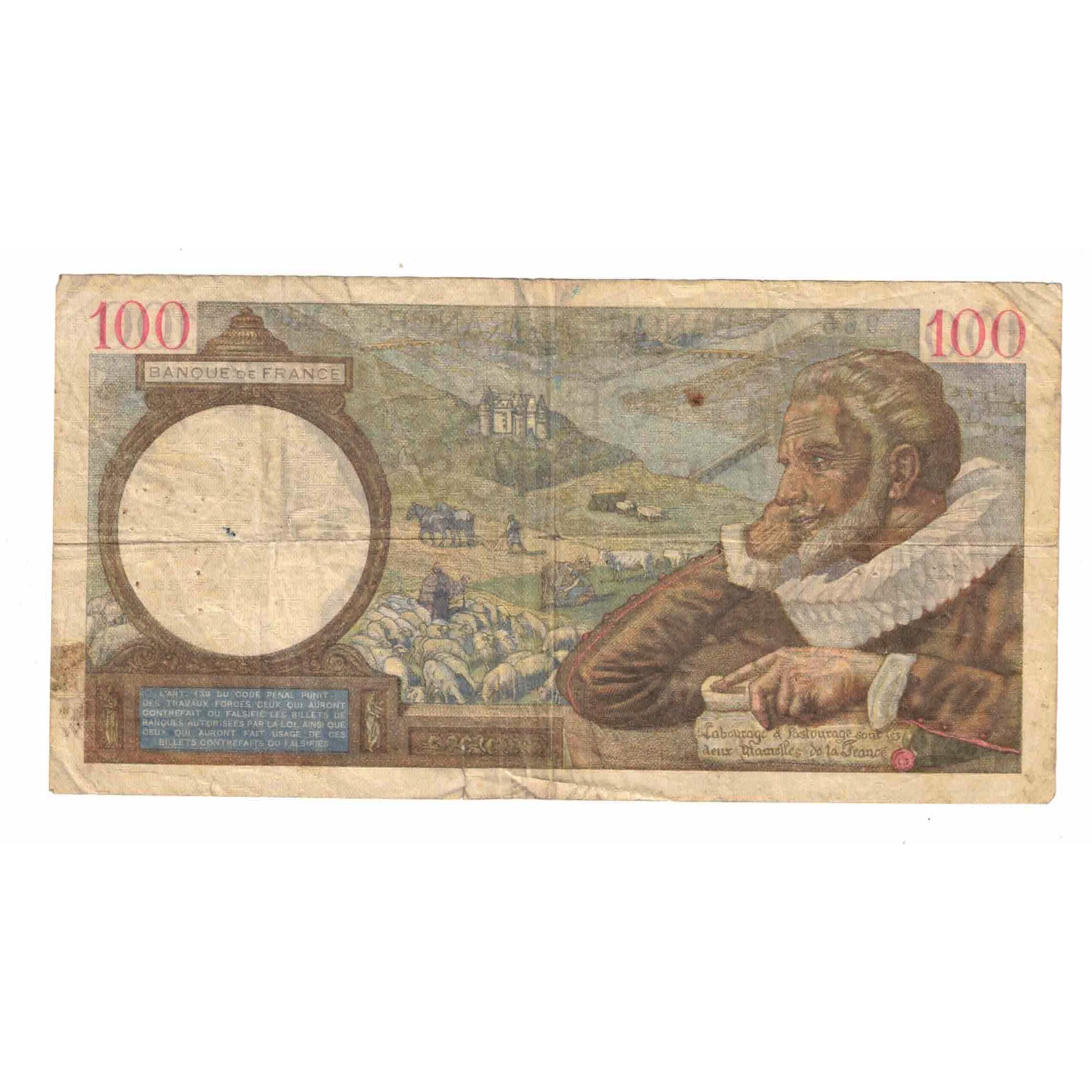 Frankrijk, 100 Francs, Sully, 1940, M.8971, TB, Fayette:26.25, KM:94