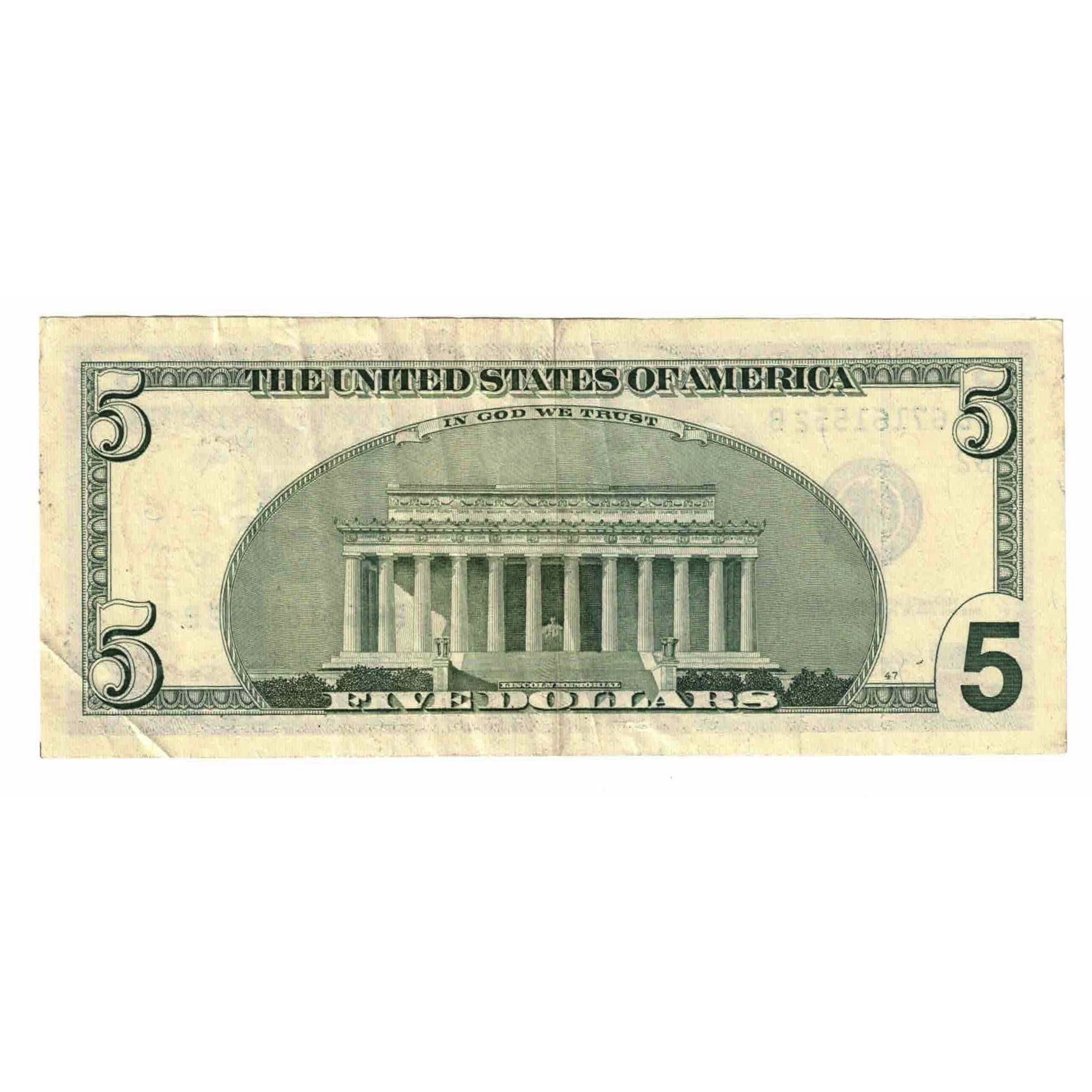 Banknote, United States, 5 Dollars, 1999, EF(40-45)
