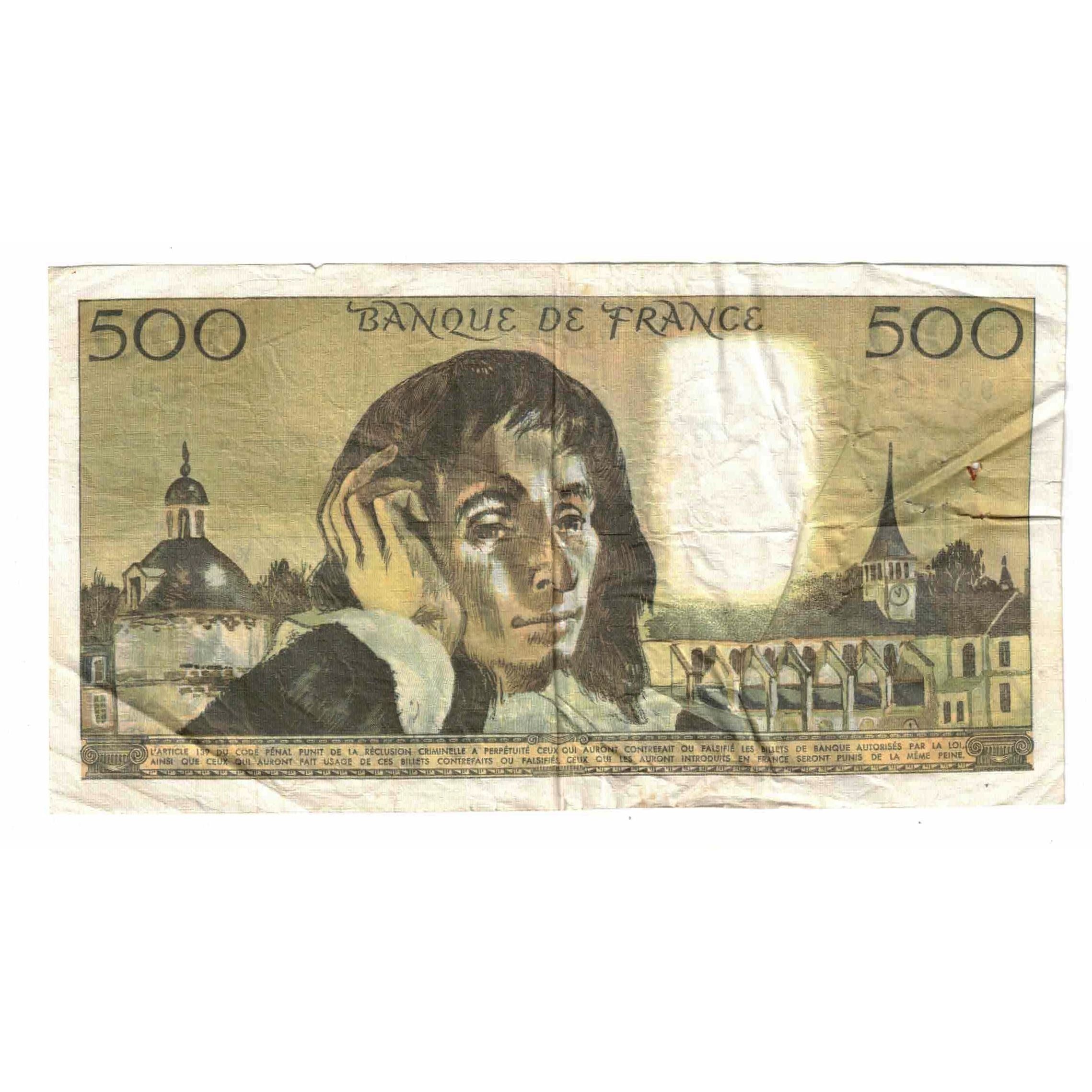 Frankreich, 500 Francs, Pascal, 1974, R.49, SGE+, Fayette:71.12, KM:156c