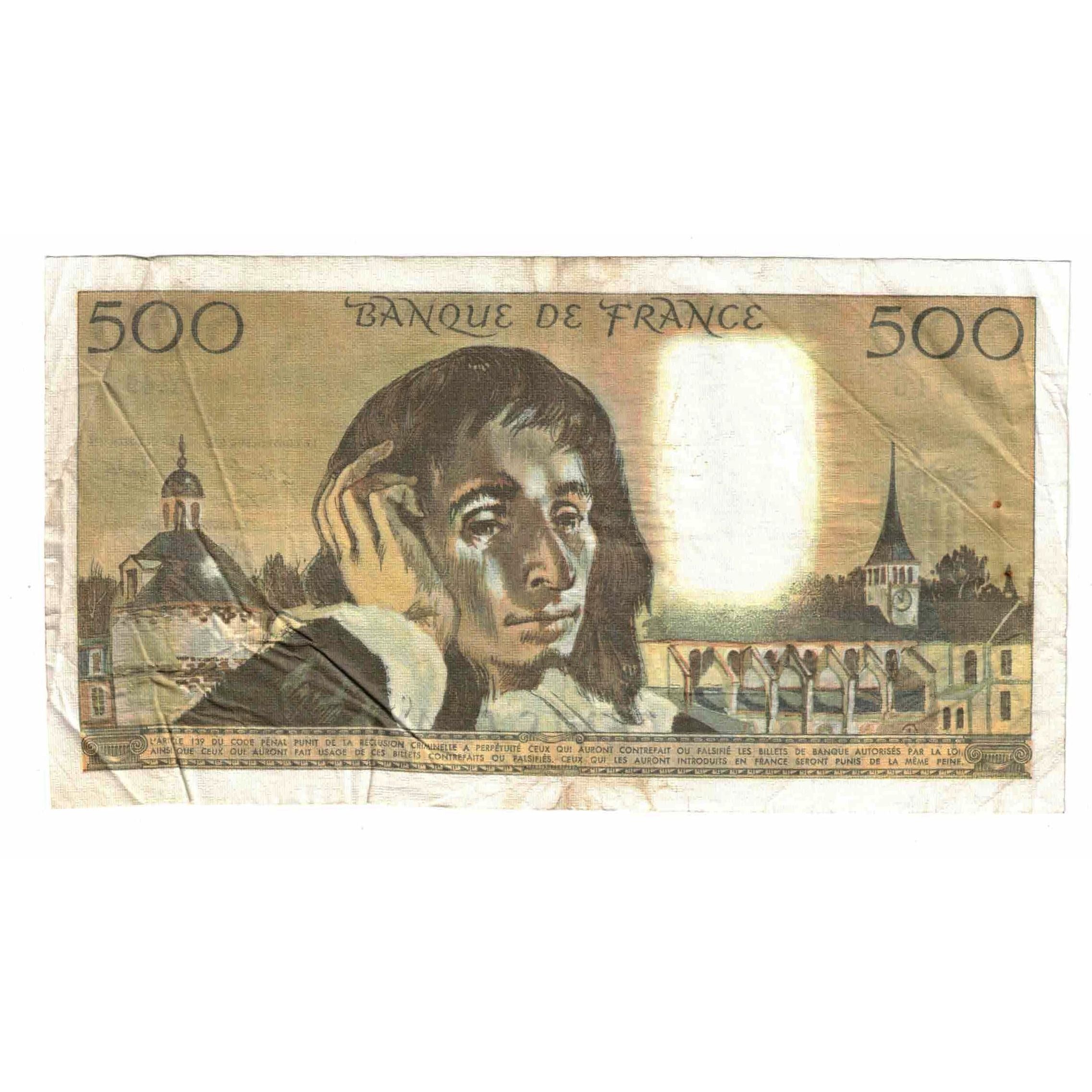 Francia, 500 Francs, Pascal, 1974, Y.45, BC+, Fayette:71.12, KM:156c