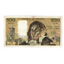 Francia, 500 Francs, Pascal, 1975, Q.50, BC, Fayette:71.13, KM:156c