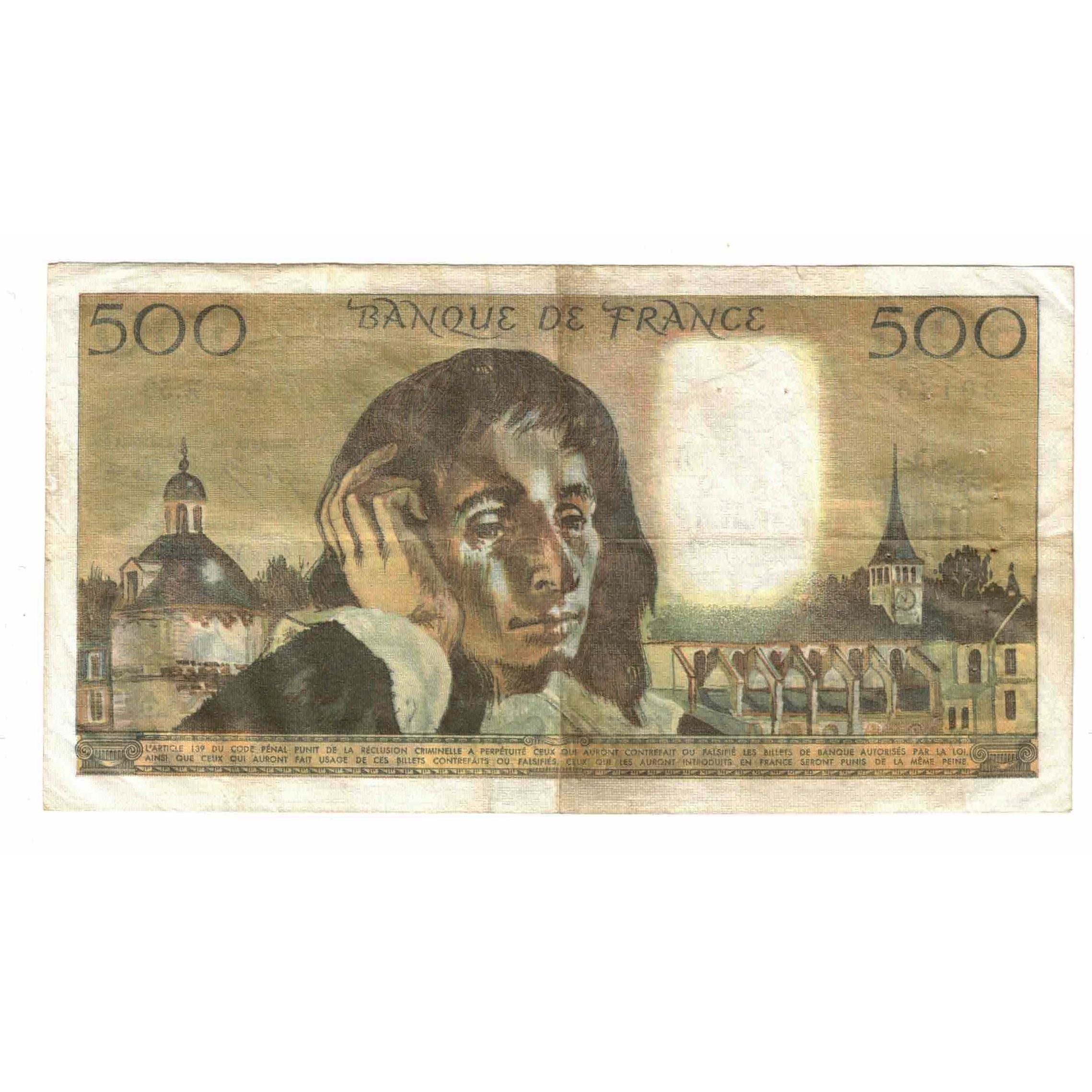 Frankreich, 500 Francs, Pascal, 1975, E.53, S, Fayette:71.13, KM:156c