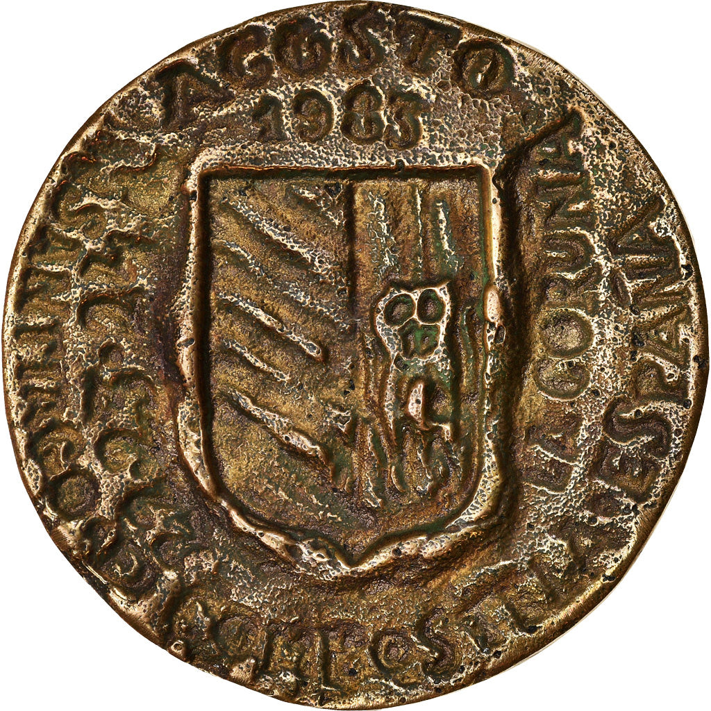 Spain, Medal, Congreso europe, Saint Jacques de Compostelle, 1983, VF(30-35)