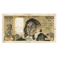 Francia, 500 Francs, Pascal, 1976, K.57, B+, Fayette:71.14, KM:156d
