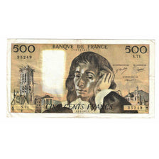 France, 500 Francs, Pascal, 1977, S.71, VF(20-25), Fayette:71.16, KM:156d
