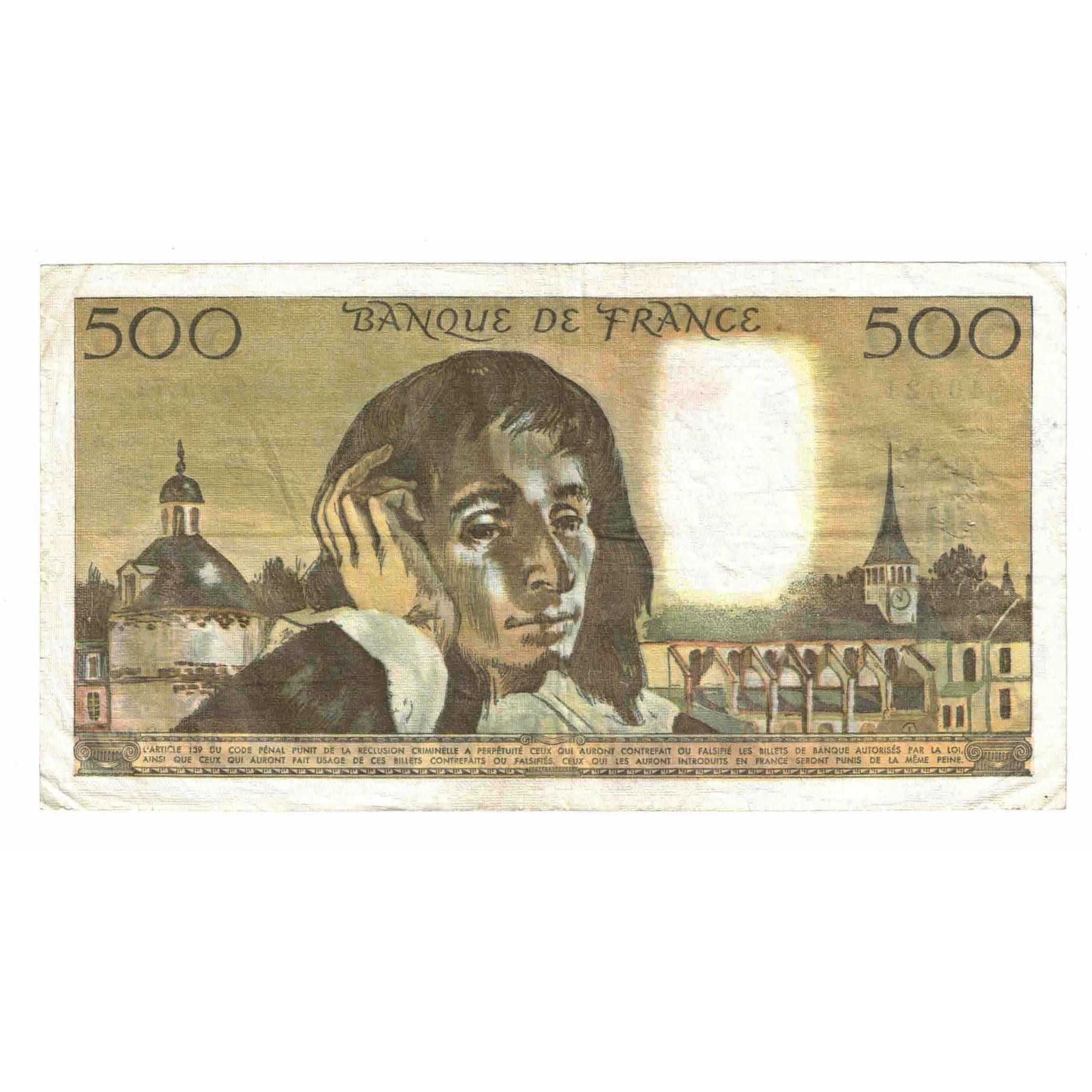 Frankrijk, 500 Francs, Pascal, 1977, T.72, TB, Fayette:71.16, KM:156d
