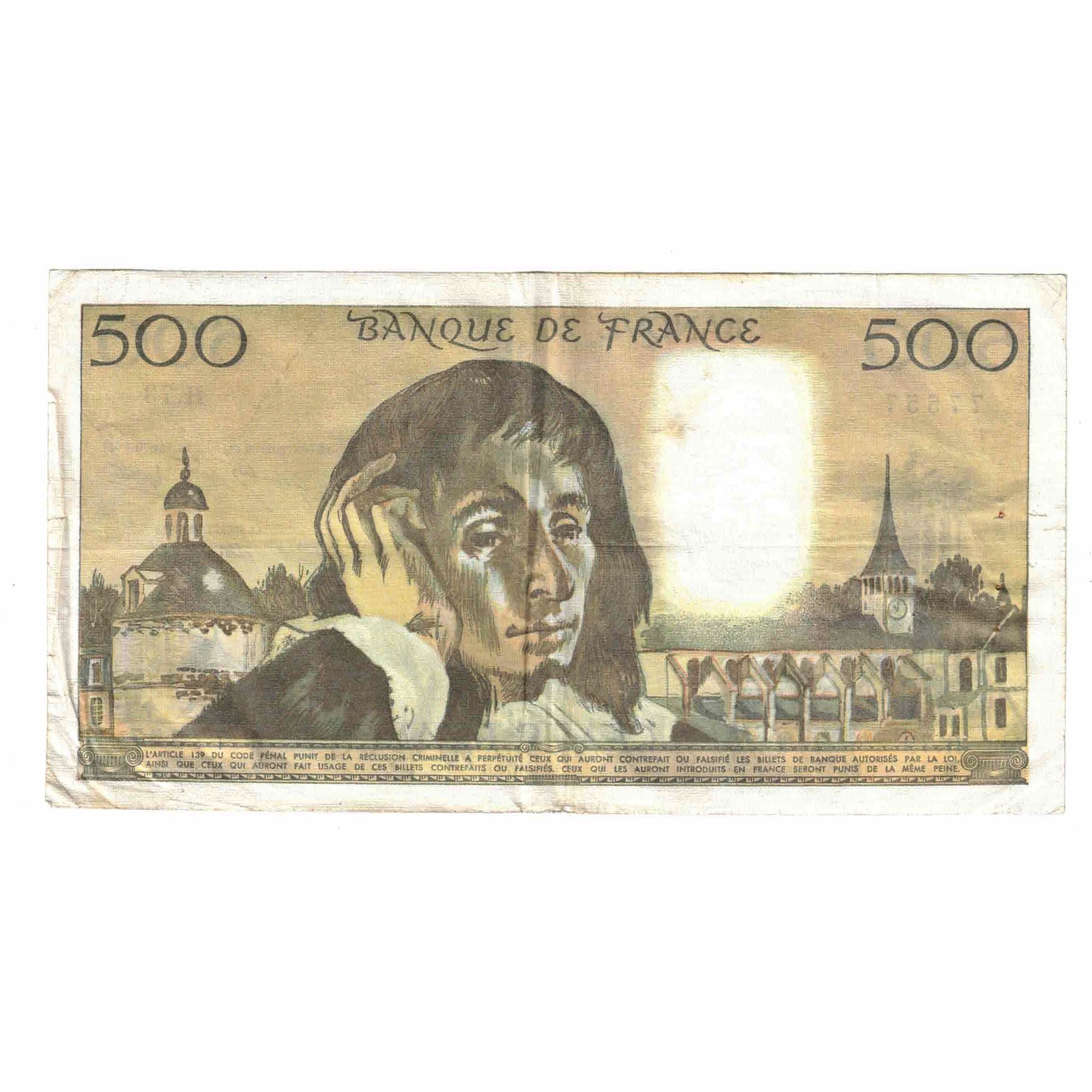 Francia, 500 Francs, Pascal, 1977, H.73, RC+, Fayette:71.16, KM:156d