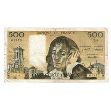 Francia, 500 Francs, Pascal, 1968, E.4, B, Fayette:71.1, KM:156a