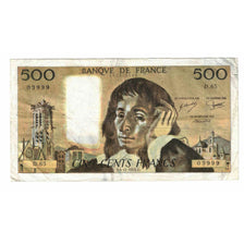 France, 500 Francs, Pascal, 1976, D.65, TB, Fayette:71.15, KM:156d