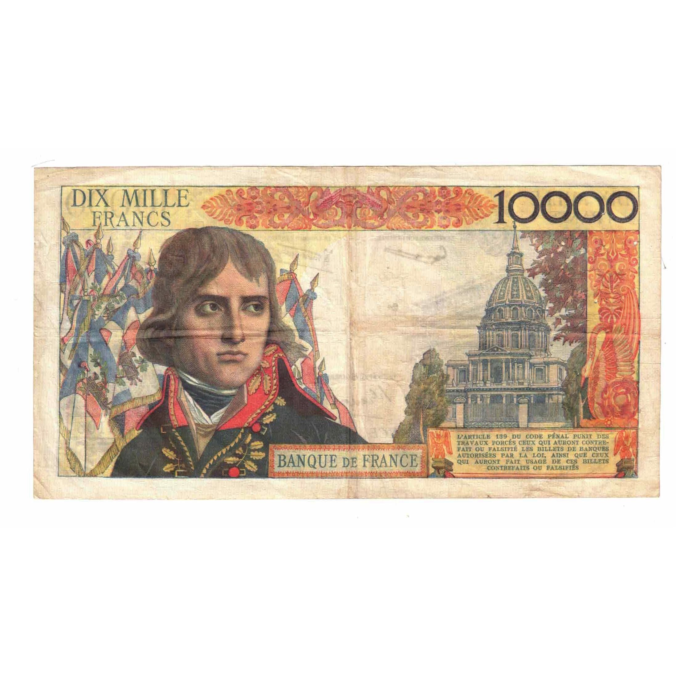 Francia, 10,000 Francs, Bonaparte, 1958, Q.106, MB+, Fayette:51.11, KM:136b