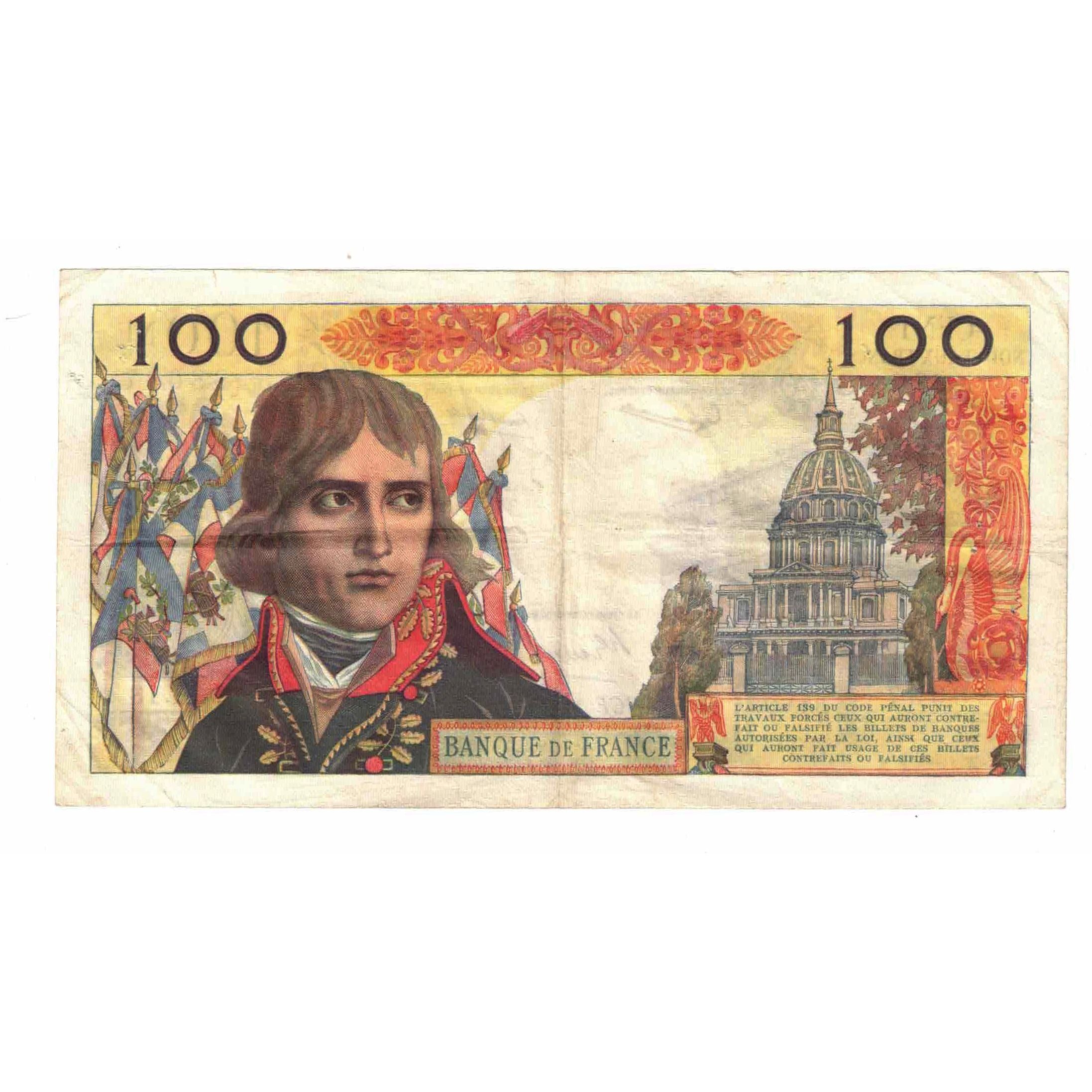 Francja, 100 Nouveaux Francs, Bonaparte, 1959, K.13, VF(30-35), Fayette:59.02