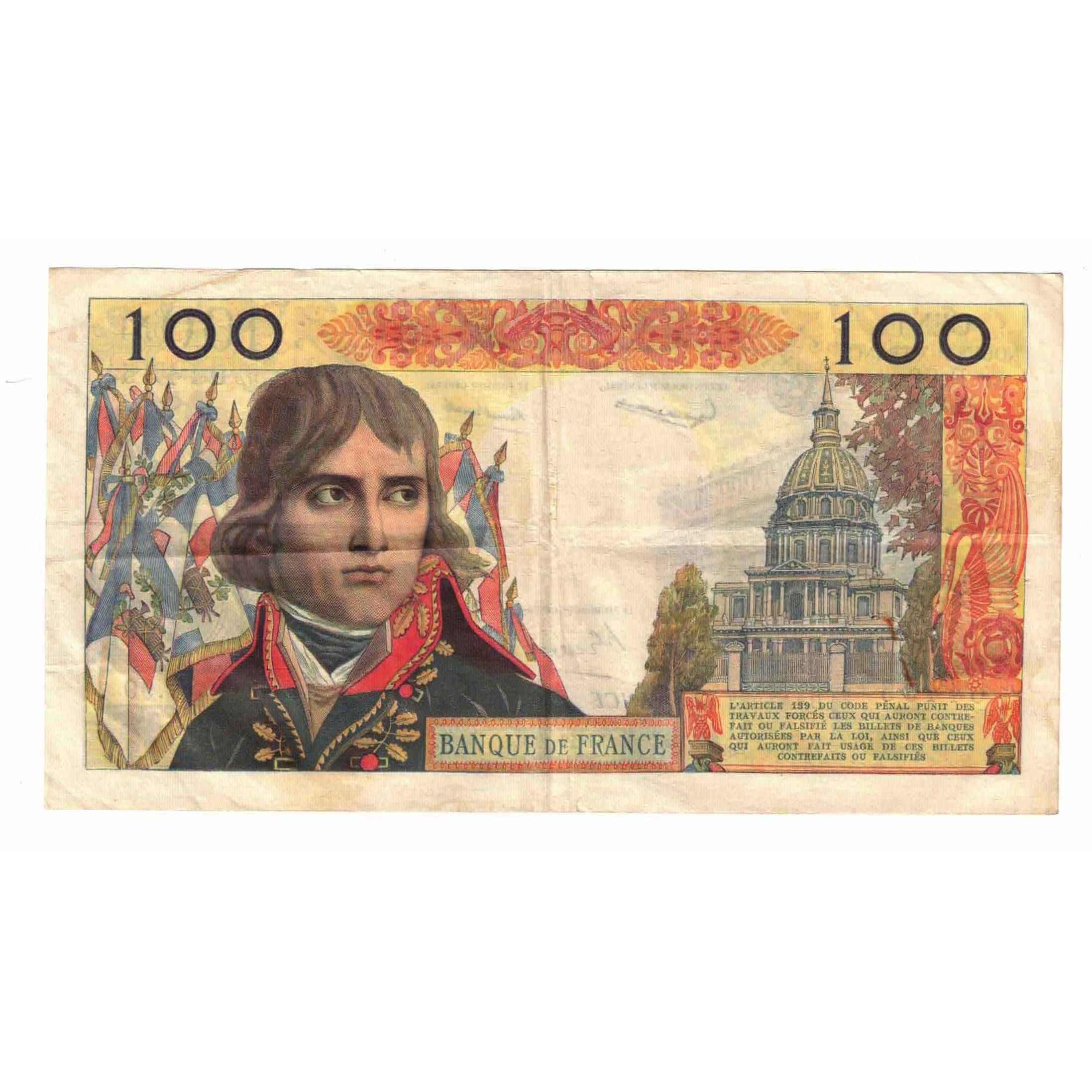 Francia, 100 Nouveaux Francs, Bonaparte, 1960, P.99, MB+, Fayette:59.09, KM:144a