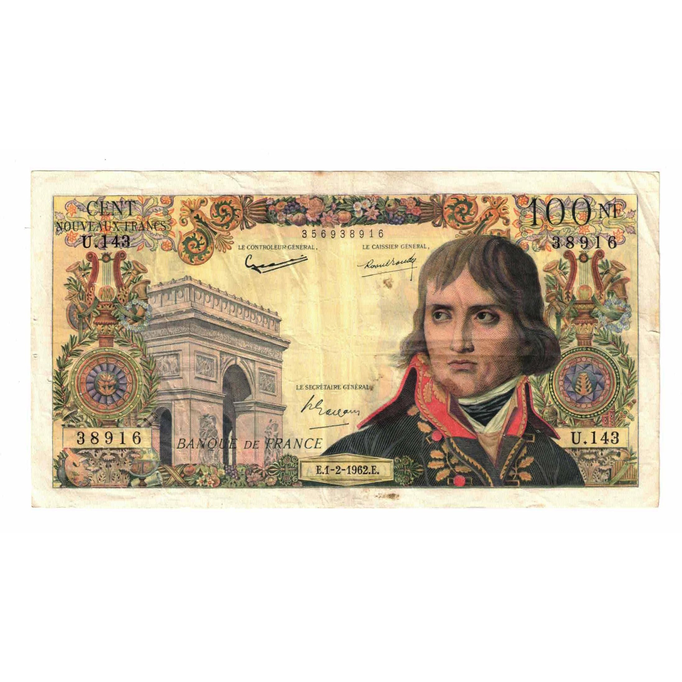 Francia, 100 Nouveaux Francs, Bonaparte, 1962, U.143, MB, Fayette:59.13, KM:144a
