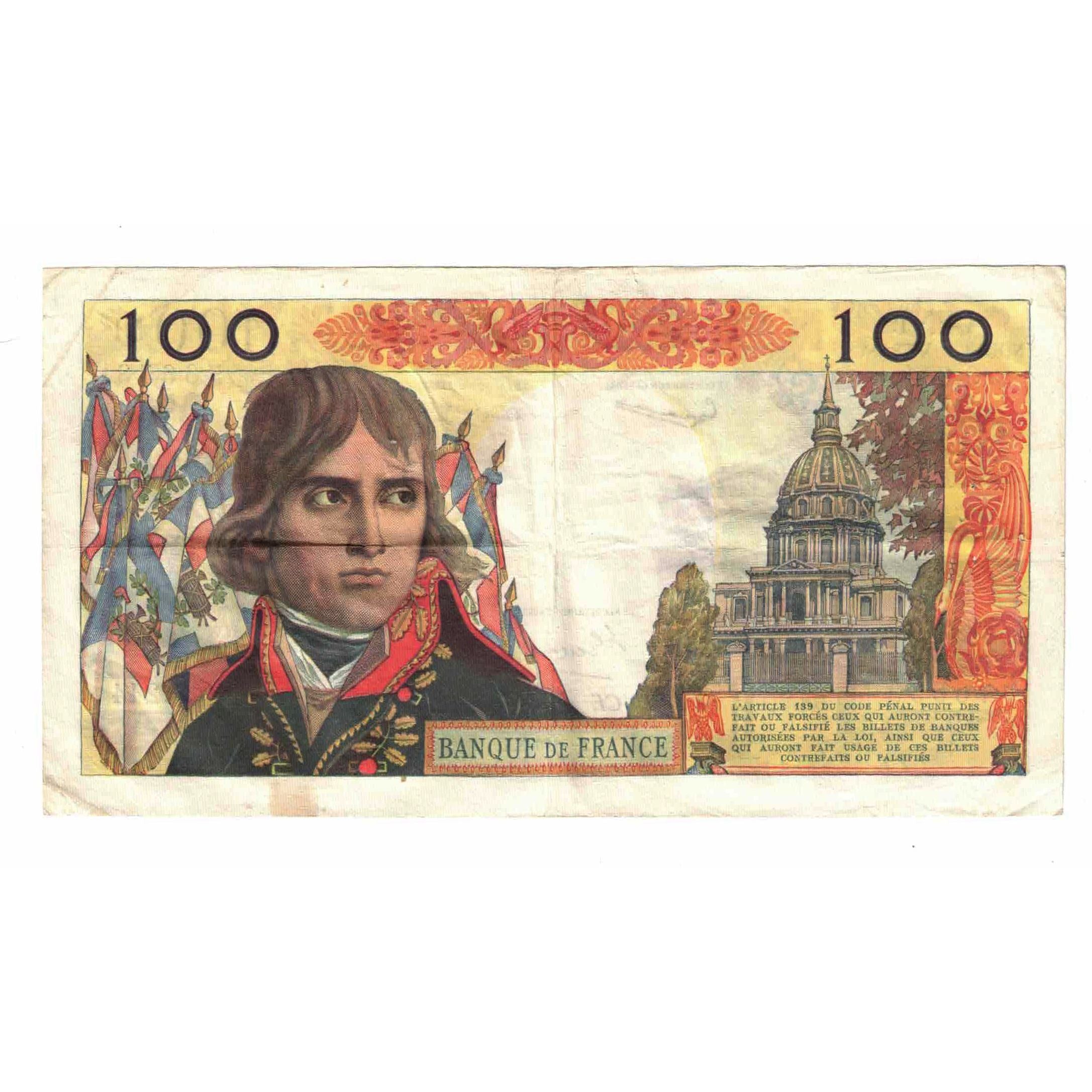 Francja, 100 Nouveaux Francs, Bonaparte, 1963, Q.244, VF(30-35), Fayette:59.21