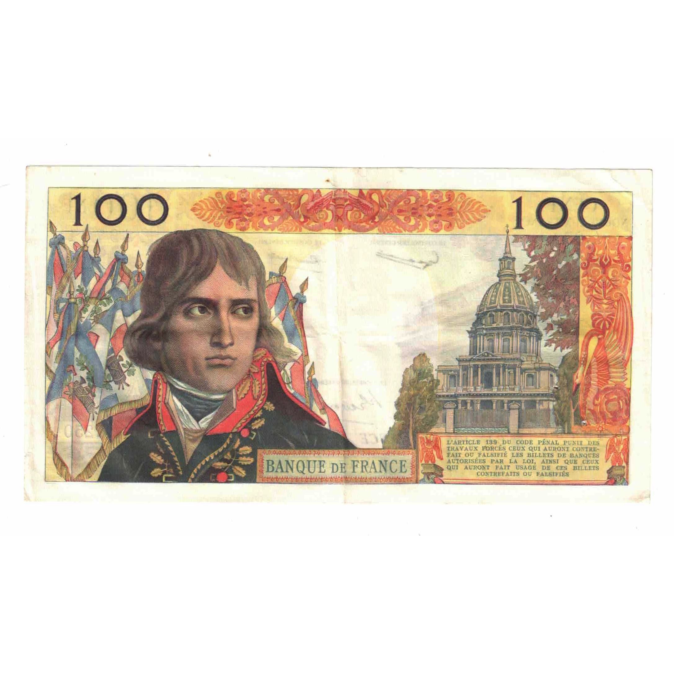 France, 100 Nouveaux Francs, Bonaparte, 1963, A.250, VF(30-35), Fayette:59.22