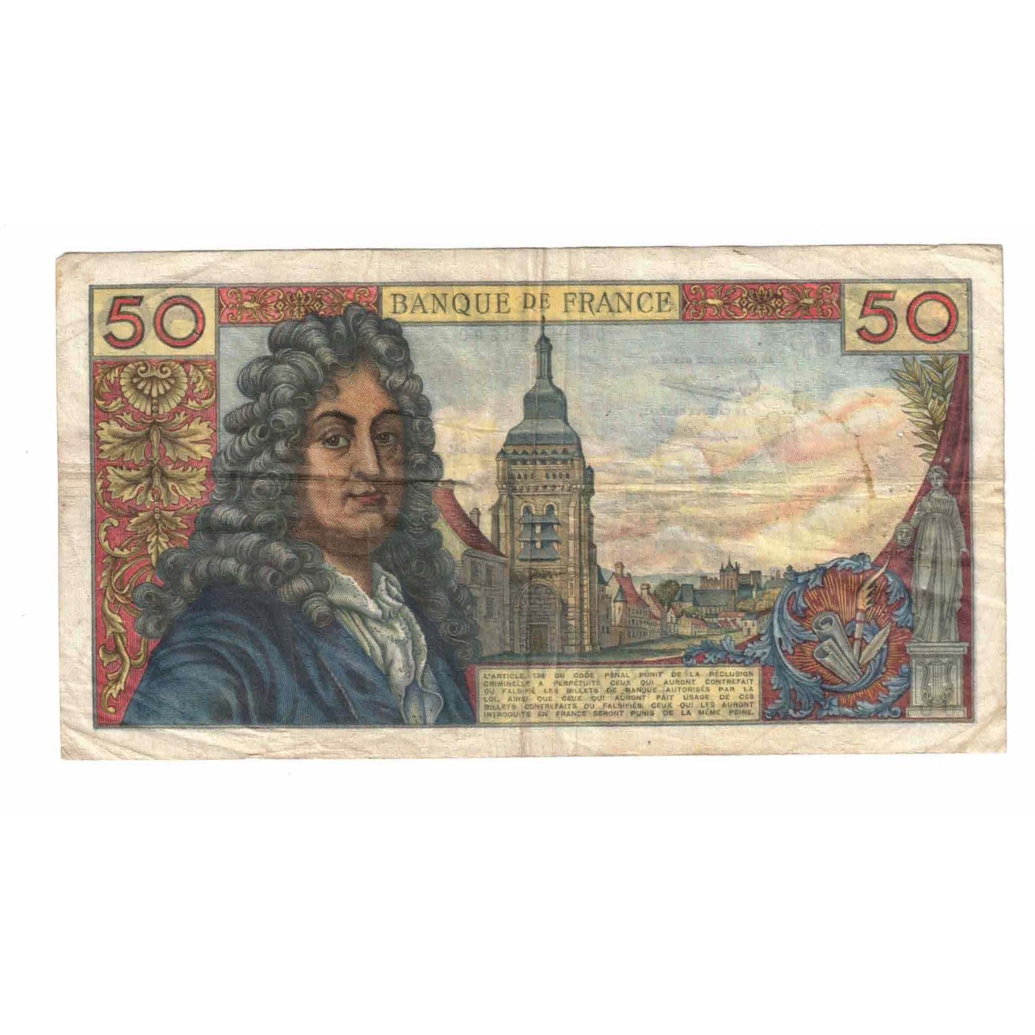 Frankreich, 50 Francs, Racine, 1962, O.13, S+, Fayette:64.1, KM:148a