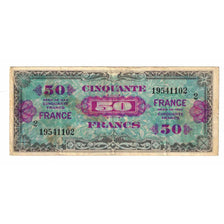 France, 50 Francs, Flag/France, 1944, Serie 2, VF(30-35), Fayette:VF24.02