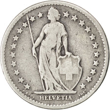 SWITZERLAND, 2 Francs, 1878, Bern, KM #21, VF(30-35), Silver, 27.4, 9.70
