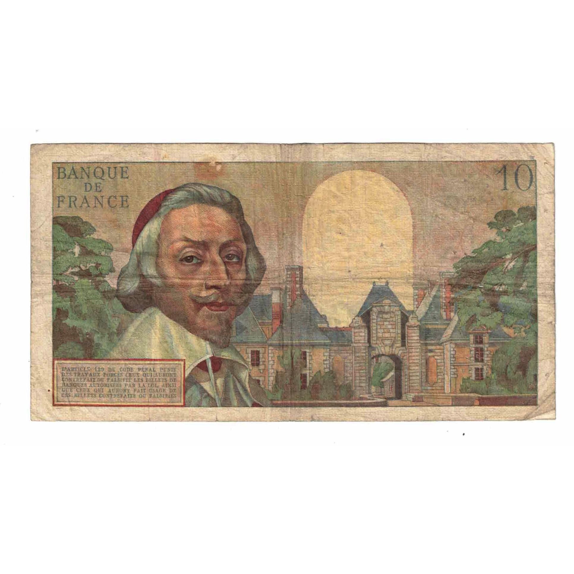 Francia, 10 Nouveaux Francs, Richelieu, 1959, B.14, MB, Fayette:57.1, KM:142a