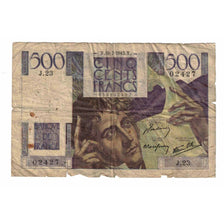 Francia, 500 Francs, Chateaubriand, 1945, J.23, MC+, Fayette:34.1, KM:129a
