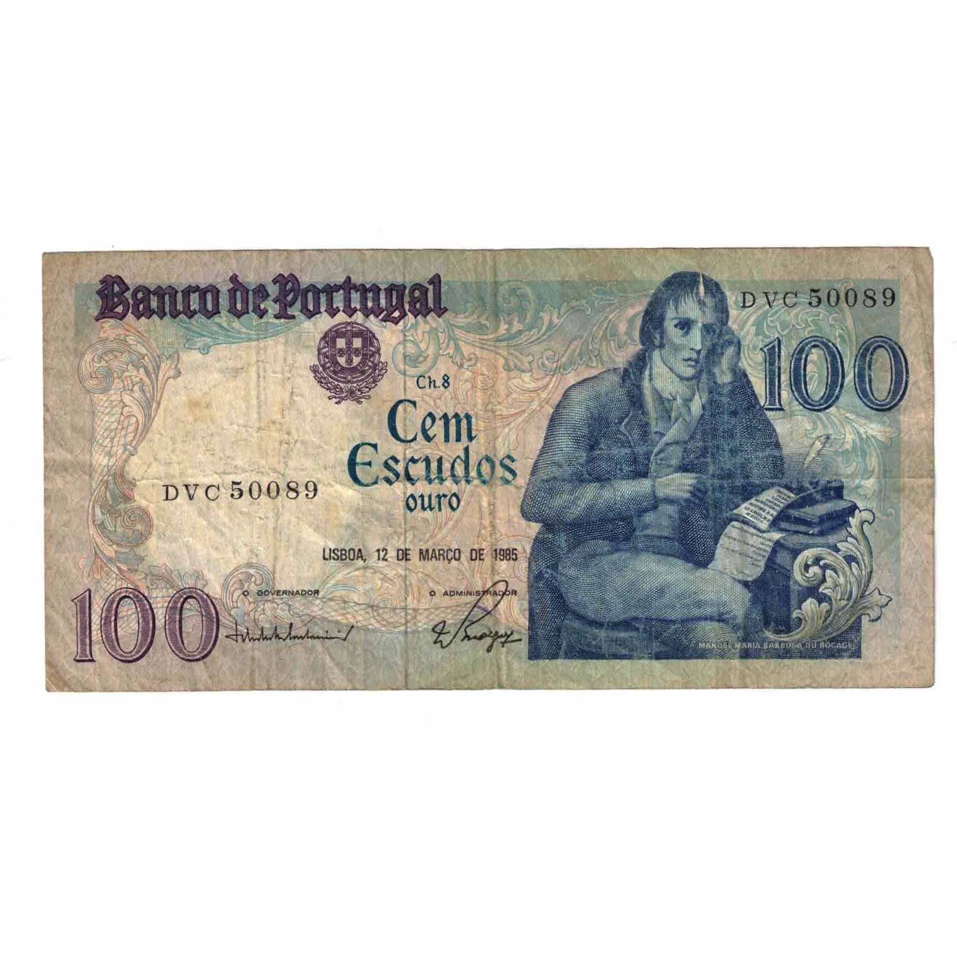 Banconote, Portogallo, 100 Escudos, 1985, 1985-03-12, KM:178d, MB