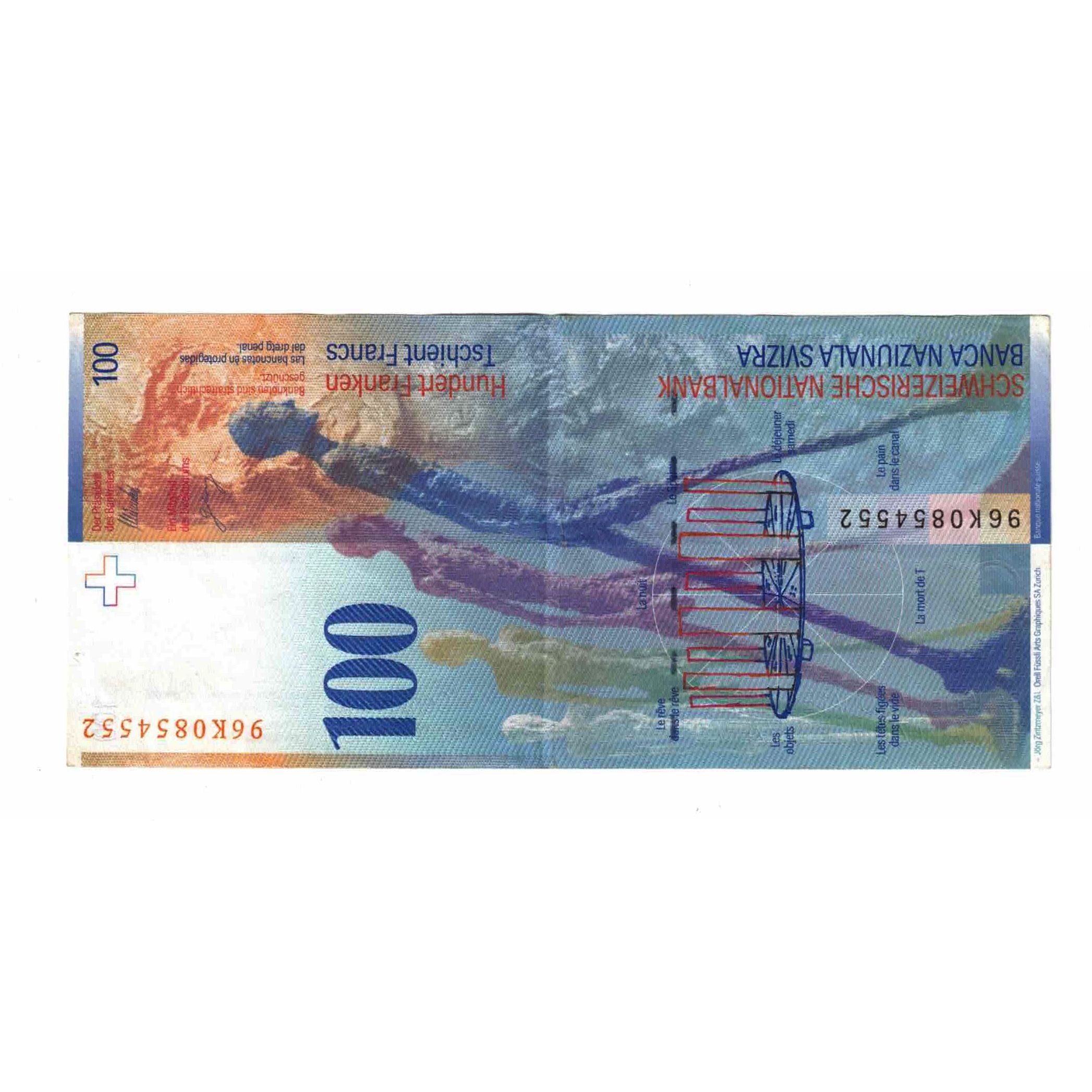 Banknote, Switzerland, 100 Franken, 1996, KM:72a, EF(40-45)